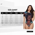 thumbnail image 2 of KLL Women 's Crew Neck Bodysuit Jumpsuits Cosmic Garden Woman Portrait Print Short onesies Stretch T Shirts, 2 of 5