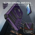 thumbnail image 4 of for Samsung Galaxy S21 FE Case [Compatible with MagSafe] [Military-Grade Protection], Shockproof Protective Slim Invisible Kickstand Car Mount Magnetic Armor Cover, Purple, 4 of 10