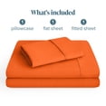 thumbnail image 3 of Bare Home Premium 1800 Collection 3-Piece Bed Sheet Set, Twin-XL, Orange, 3 of 11