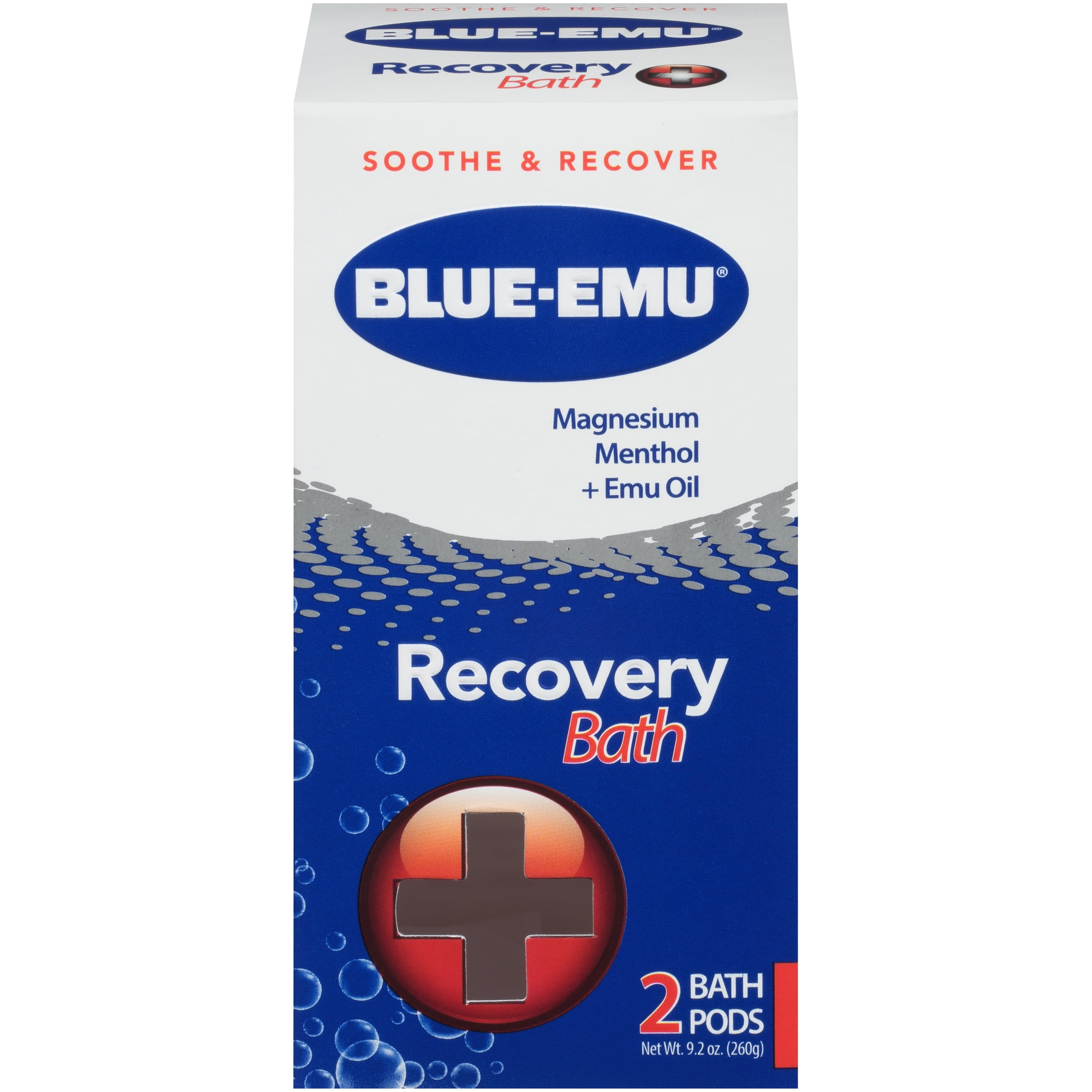 Blue-Emu Recovery Bath Pods, Soothing Post-Workout Body Soak, 2 Count