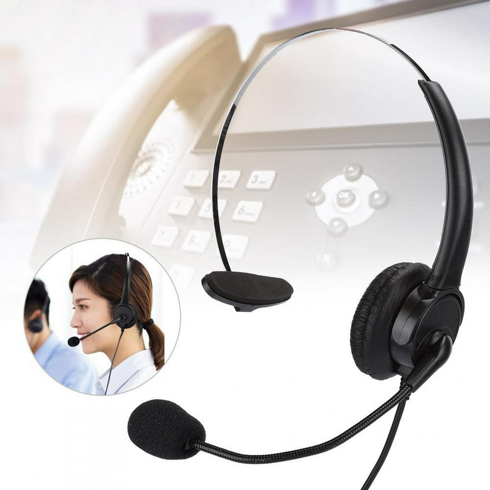 EBTOOLS Telephone Monaural Headset Landline Phone Headphone With