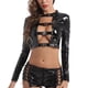 thumbnail image 1 of Gibobby Tangas de mujer sexy para sexo Día de San Valentín Lencería de PU a la para mujer, lencería con tiras y cremallera de cuero, conjunto de pulsera, ropa interior Se(A, XXL), 1 of 4