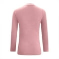 thumbnail image 3 of Ahabrexf Womens Blouses Summer, Solid Color Button Long Sleeve Knitted High Neck Sweater Top, 3 of 5