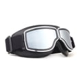 thumbnail image 1 of Marco negro JM con lentes de mercurio de cuero negro para bicicleta esquí crucero aviador Jet Cruiser motocicleta vintage scooter helicóptero Harley vintage MX-0138912FYD, 1 of 3