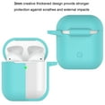thumbnail image 4 of Case for Airpods, Airpod Case Cover for Apple Airpods 2&1 Charging Case, Takfox Cute Silicone Protective Accessories/Keychain/Pompom for Girls and Women, Mintgreen, 4 of 9