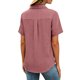 thumbnail image 5 of Camisas de Manga Larga para las Mujeres Suelto Ajuste Solapa Botón de Manga Corta Blusa de Túnica, Suaves Camisas de Manga Larga para las Mujeres Bajo Scrubs Desgaste de Verano Casual, 5 of 7