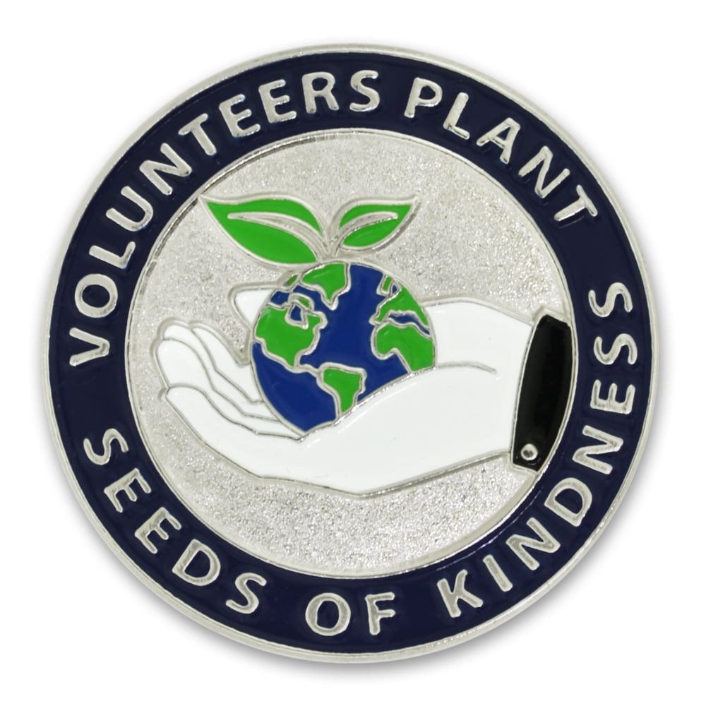 Pinmarts Volunteers Plant Seeds Of Kindness Enamel Lapel Pin