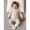 thumbnail image 4 of Loicainy Baby Toddler Girl Fall Clothes Set 6 12 18 24 Months 2T 3T 4T 5T Long Sleeve Crew Neck Striped Tops and Pants Outfits, 4 of 9