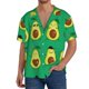 thumbnail image 1 of Balery Cartoon Fruit 1 Camisa Casual de Manga Corta con Botones para Hombre, Texturizada, Estilo Cubano, para Playa, Verano-4X-Large, 1 of 5