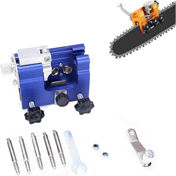 Universal Chainsaw Sharpener, Chainsaw Sharpener, Chain Saw Sharpener, Chainsaw Chain Sharpening Jig with Sharpening Bits, Fast & Precise Sharpening Tool
