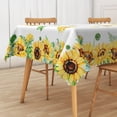 thumbnail image 2 of Nanqianyi Baby Shower Child Birthday Party Tablecloth 60" x 84", Sunflowers Elephant Pattern Kitchen Dinner Decoration, 2 of 10