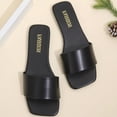 thumbnail image 4 of Women’s Square Toe Open-Toe Flat Sandals - Single Strap Non-Slip, 4 of 5