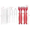 thumbnail image 3 of 12-piece Seafood Tools Set includes 2 Crab Crackers, 4 Lobster Shellers, 6 Crab Leg Forks/Picks - Nut Cracker Stainless Steel Seafood Utensils Crackers & Forks Cracker Set, 3 of 6