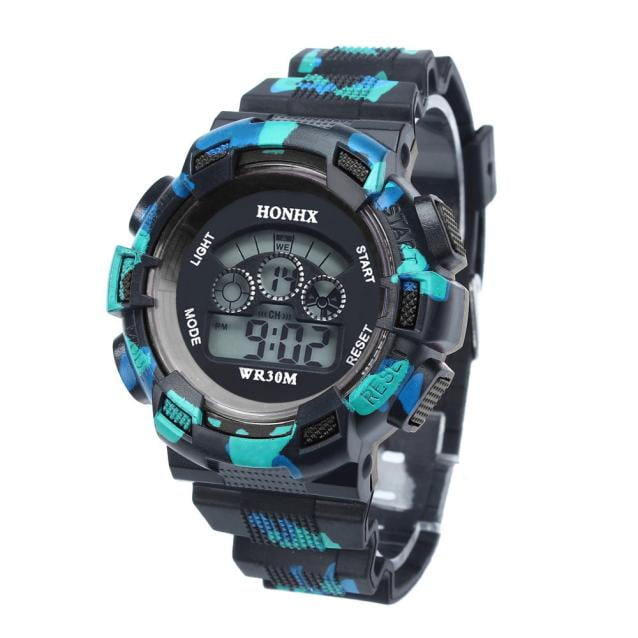Daisyyozoid Wholesale Waterproof Cool Mens Boys LED Quartz Alarm