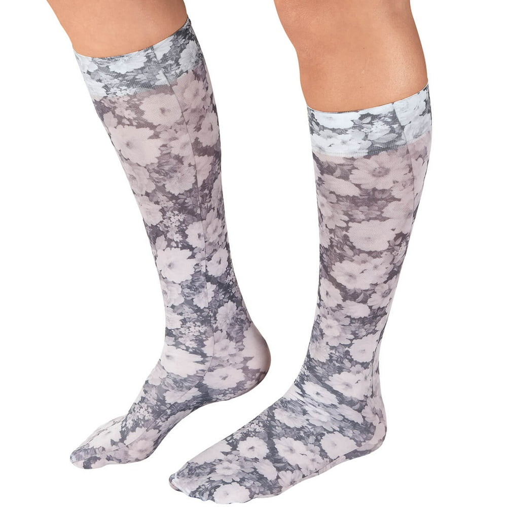 Celeste Stein Compression Socks, 8–15 mmHg-Regular-Noir Roses - Walmart ...