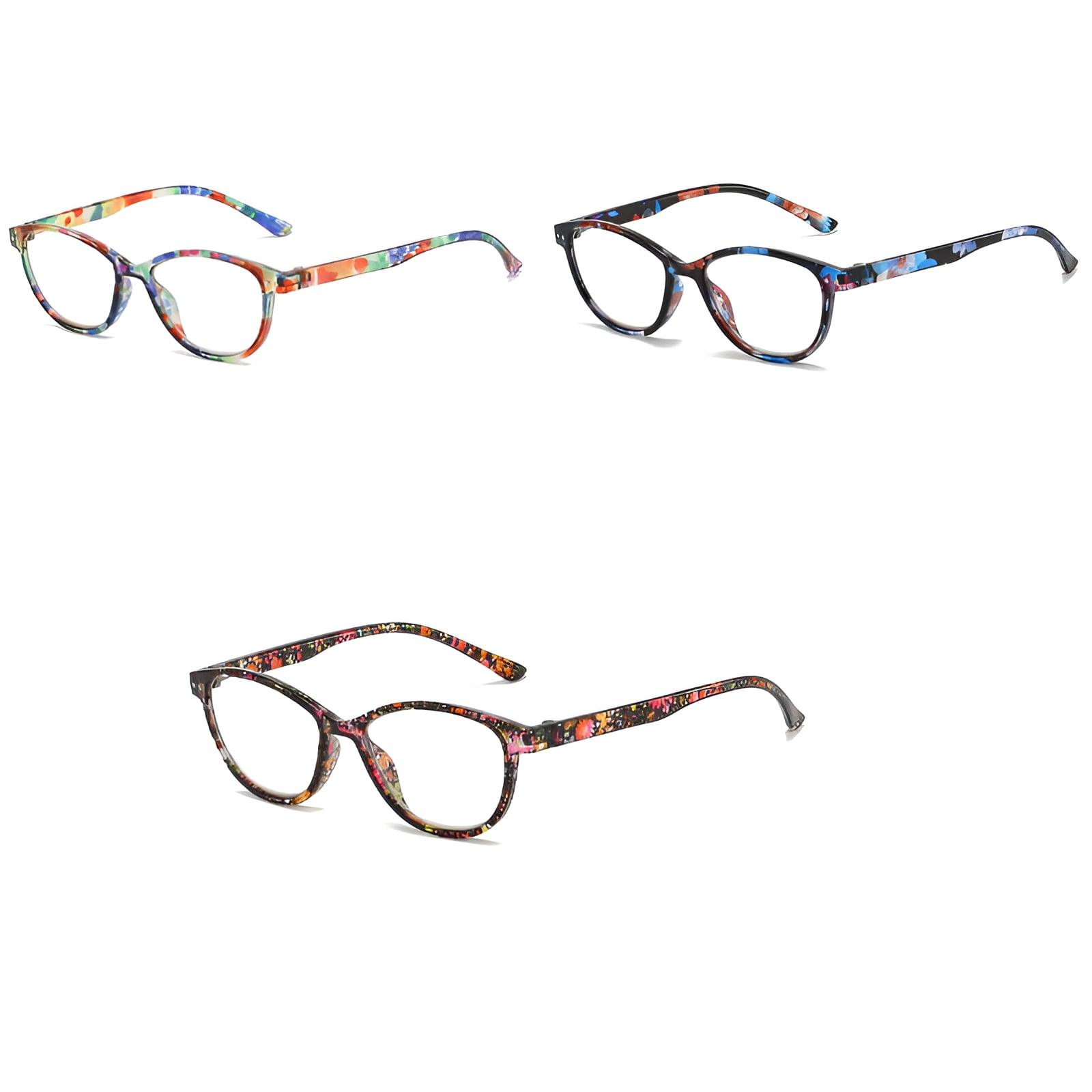 GJX 3Pcs Blue Light Glasses Men,Elegant Classic Design Blue Light Glasses Men,Natural Clear Vision Bluelight Glasses Womens,Presbyopic Degree400