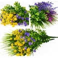 thumbnail image 3 of 8 Bundles Artificial Flowers Lifelike No Fade UV Resistant Fake Plastic Flowers Faux Plants for Hanging Planters Outside Porch Window Box Wedding Home Décor - Indoor/Outdoor Use, 3 of 5