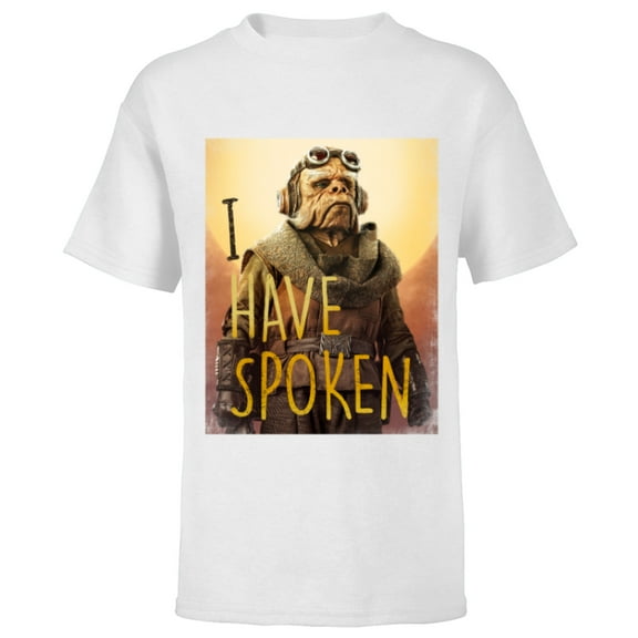 Star Wars The Mandalorian Kuiil I Have Spoken - Short Sleeve T-Shirt for Kids - Customized-White