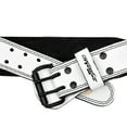 thumbnail image 4 of ESTREMO Weightlifting Belt-Genuine Leather 4”Back Support Belt, Steel Buckle,Ideal for Gym and Lifting,White, 4 of 7