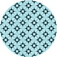 thumbnail image 1 of Ahgly Company Indoor Round Patterned Deep-Sea Green Area Rugs, 4' Round, 1 of 6