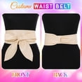 thumbnail image 2 of Waist Belt Black Wide Leather Corset Belt Fashion Wrap Waistband Accessories for Women, 2 of 8