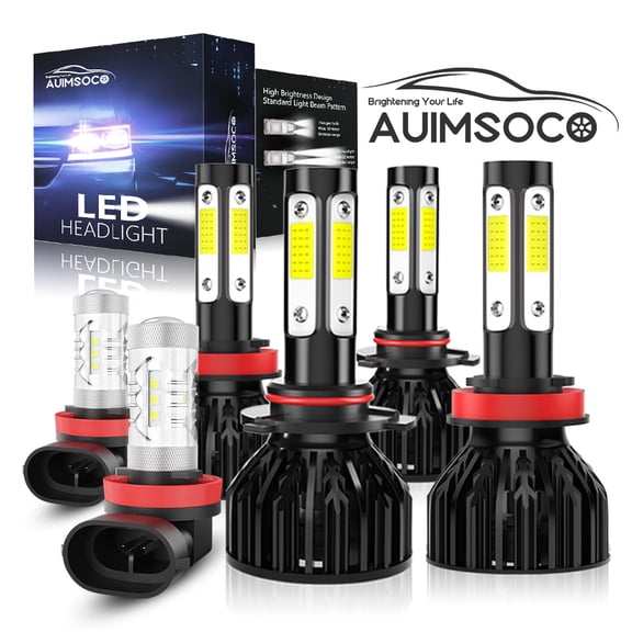For Ford	Edge 2007-2020 6Pcs 8000 Lumens White 6000k LED Headlights Bulbs, Hi-Lo Beam Fog Lights Combo 9005 H11 H11 KIT, Canbus No Error High Power Lamps, Plug-N-Play