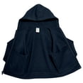 thumbnail image 6 of Soft  Cozy 100% Cotton Fleece Zip Hoodie with Inner Pockets | Dark Navy, 6 of 7