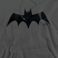 thumbnail image 2 of Batman: Caped Crusader Logo Adult Pull-Over Hoodie, Charcoal, Medium, 2 of 5