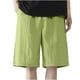 thumbnail image 1 of pstuiky Pantalones cortos de entrenamiento para hombre, Pantalones casuales lisos para hombre, pantalones cortos deportivos de gimnasio con cintura con cordón y bolsillo, 1 of 5