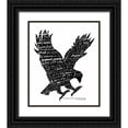 thumbnail image 1 of Longfellow Designs 26x30 Black Ornate Wood Framed with Double Matting Museum Art Print Titled - Eagle Black and White, 1 of 4