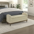 thumbnail image 7 of Lexicon Brigitte Fabric Lift Top Storage Bench in Light Brown, 7 of 7