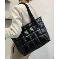 thumbnail image 2 of LHSHID Women Retro Nylon Tote Hanbag Large Quilted Cotton Down Hobo Shoulder Bag Purse, 2 of 3