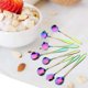 thumbnail image 4 of Juego de cucharas de flores Sincero 8 cucharas de postre de acero inoxidable colorido, 4 of 5