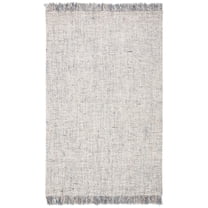 SAFAVIEH Vermont Yvette Solid Area Rug, Light Grey/Ivory, 6' x 9'