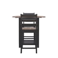 thumbnail image 4 of Colm 3-Piece Counter Height Dining Set, Black and Wire Brushed Oak, 4 of 7