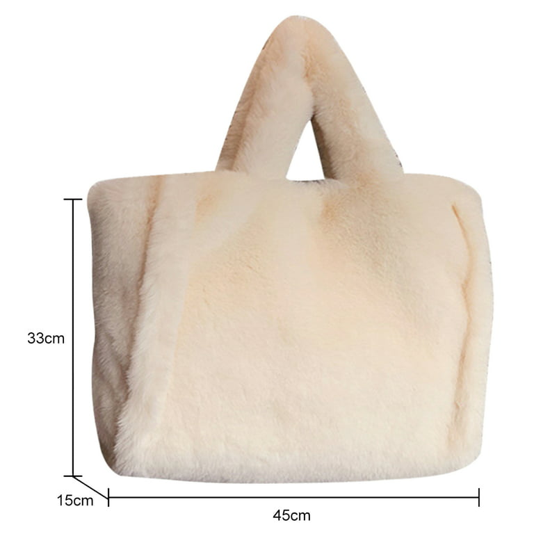 Fashionable Plush Mini Bucket Bag For Women With Single Shoulder
