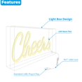 thumbnail image 5 of Caja De Luz Led De Escritorio Usb, Señal De Alegría, Señal De Luz De Neón 3D Para Decoración De Pared De Bar, Accesorios De Iluminación Para Fiesta, 5 of 5