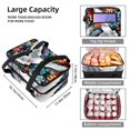 thumbnail image 3 of Peace Dove Large Capacity Double Layered Insulated Lunch Bag with Two Compartments - 7.1x11.4x16.1 Inches Hand Carry Refrigerated Meal Bag, 3 of 6