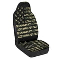 thumbnail image 2 of POLERO Protective Interior Protectors for Automobile Polyester Elastic Car Front Seat Cover Protector, Camouflage USA Flag Pattern, 2 of 12