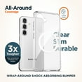 thumbnail image 5 of Encased 2-in-1 for Samsung Galaxy S25 Plus Phone Case (Compatible with MagSafe) with Magnetic Wireless Charger Included (Clear), 5 of 7