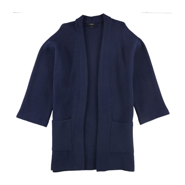 Alfani Womens Solid Cardigan Sweater, Azul, XX-Large