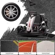 Goldensoil 24V Kids Electric Go Kart,200W Dual Motor,High Speed Drift Kart,Variable Speed,FWD/REV,White