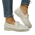 thumbnail image 4 of Willtoo Women’s Twist Strap Faux Suede Slip On Loafers, Closed Toe Soft Light Flat Shoes, Casual Footwear for Office, Shopping & Daily Walking, 4 of 6