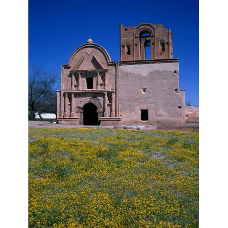San Jose Christmas In The Park USA, Arizona, Tumacacori National Historical Park, Remains of Mission Church San Jose De Tumacacori Print Wall Art By John Barger ()