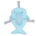 thumbnail image 1 of Lavabo para bebé con hebilla de 3 posiciones y ajuste de rotación, drenaje rápido, cojín para recién nacidos de 0 a 6 meses, color azul claro, 1 of 14