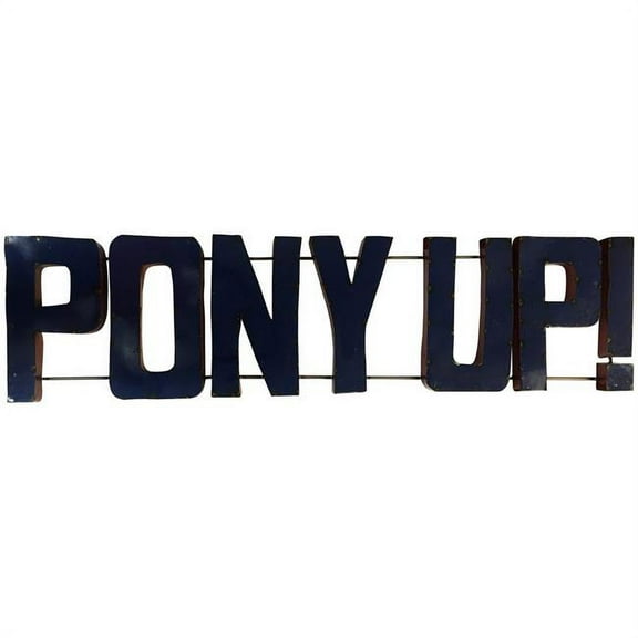 Southern Methodist University SMU "Pony Up!" Recycled Metal Wall Decor
