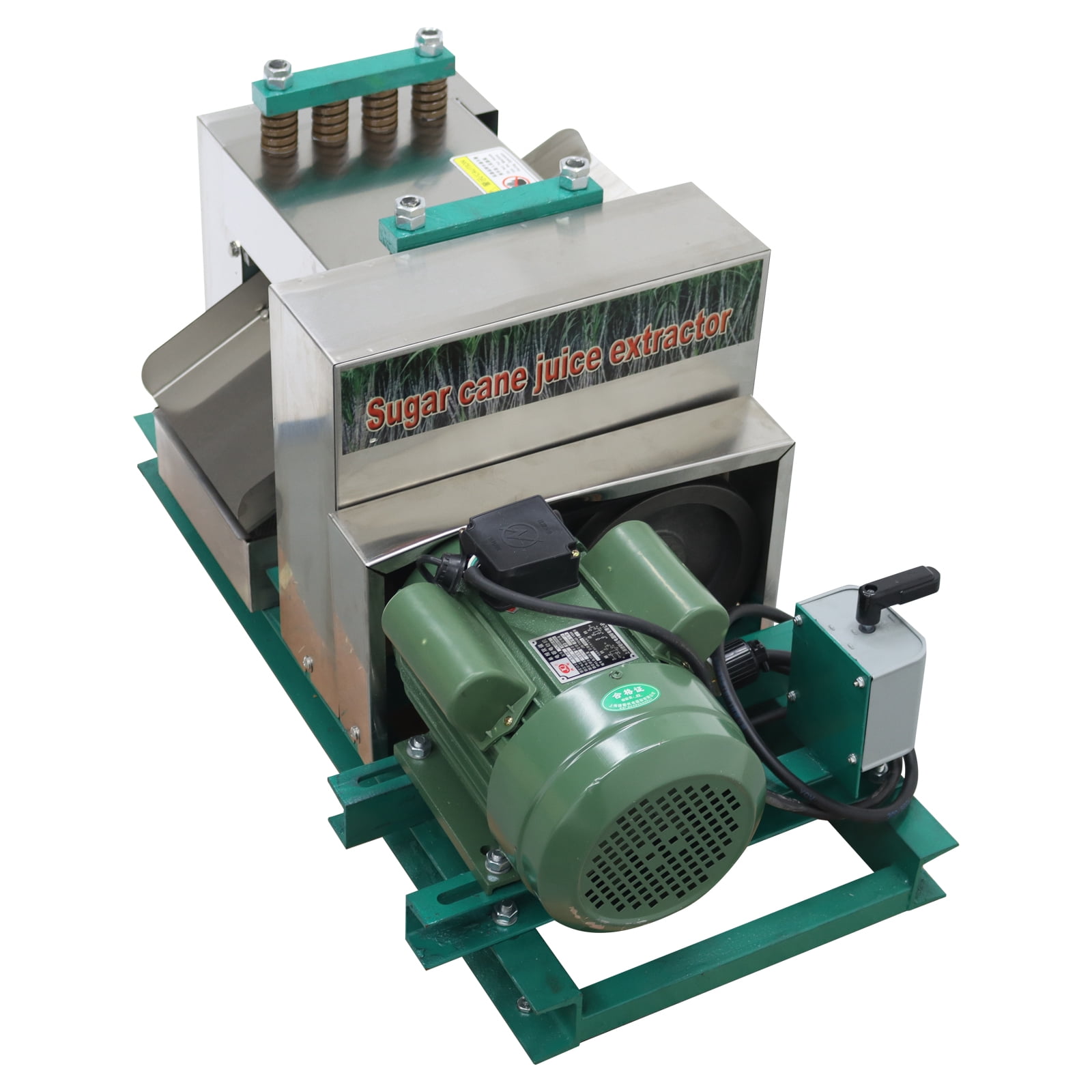 Industrial 3 Rollers Sugar Cane Juicer Sugarcane Crusher Extracting Machine 220V 3500W