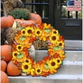 thumbnail image 2 of Fall Thanksgiving Wreath Wooden Decorative Holiday Door Hanger, 2 of 11