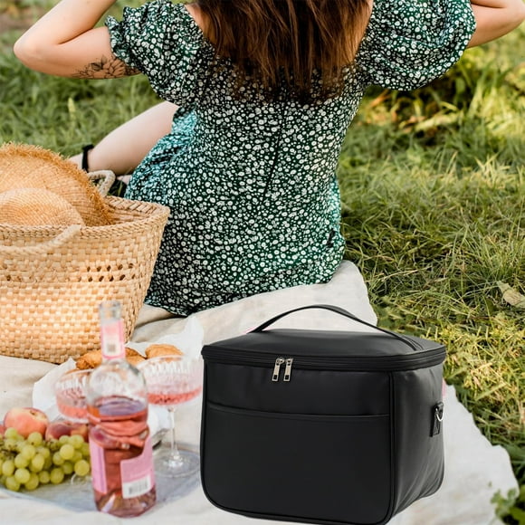 Nilvkv Lunch Bag Insulated Large Lunch Box with Adjus Able Shoulder Strap for Picnic Boating Beach Fishing Work(11.42x7.48x8.66in)