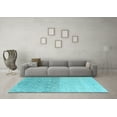 thumbnail image 3 of Ahgly Company Indoor Square Abstract Light Blue Modern Area Rugs, 5' Square, 3 of 4